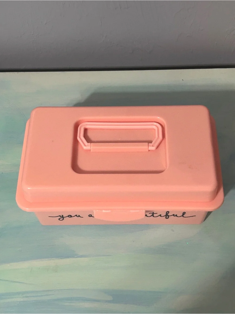 You Are Beautiful Pink Makeup Case